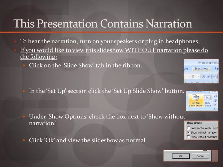 this presentation contains narration
