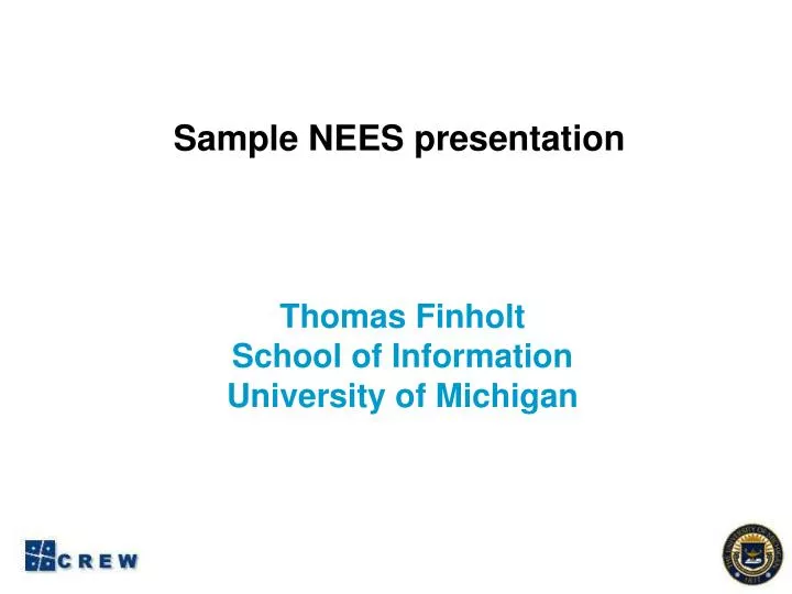 sample nees presentation