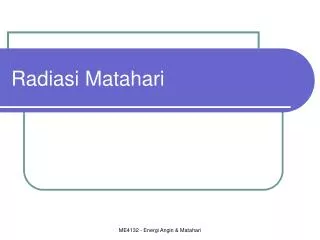 radiasi matahari