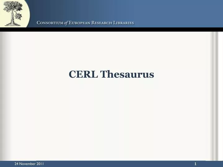 cerl thesaurus