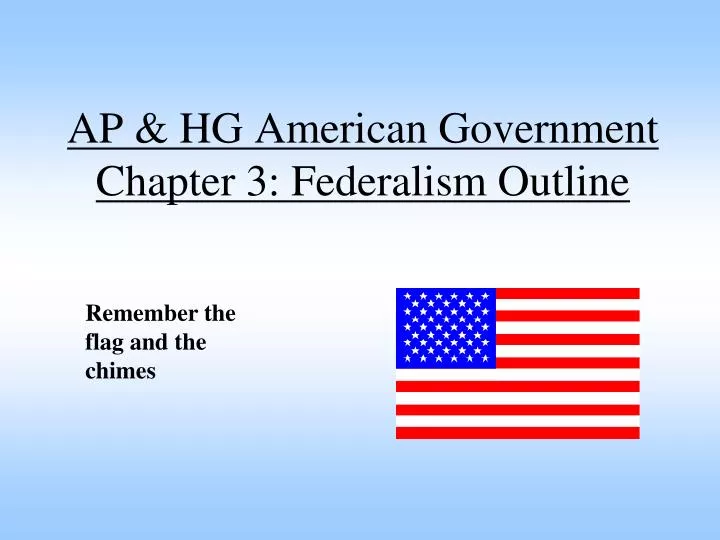 ap hg american government chapter 3 federalism outline