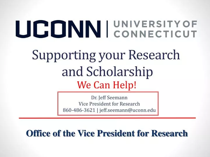supporting your research and scholarship