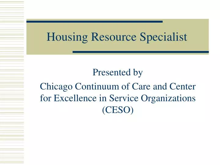 housing resource specialist