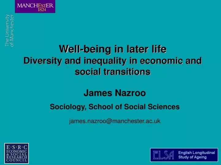 well being in later life diversity and inequality in economic and social transitions