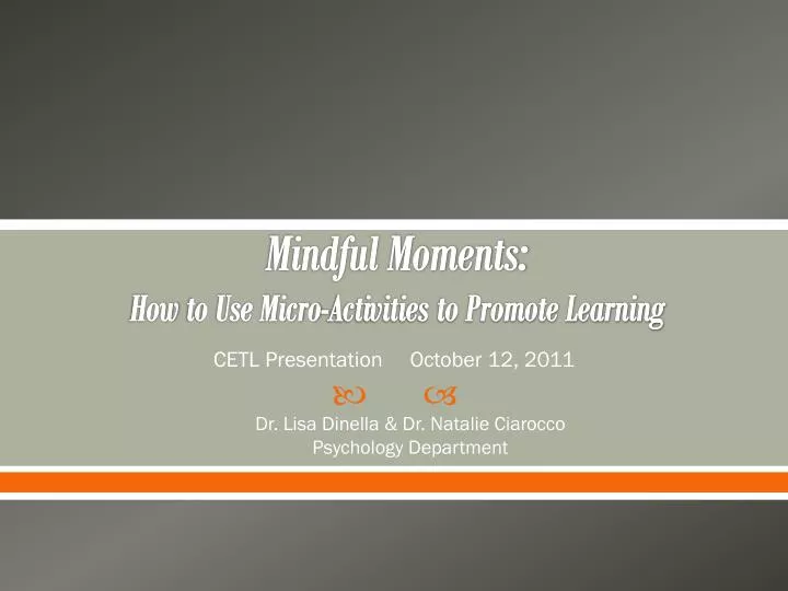mindful moments how to use micro activities to promote learning