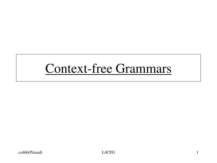 context free grammars