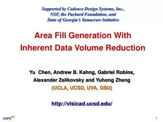 Area Fill Generation With Inherent Data Volume Reduction
