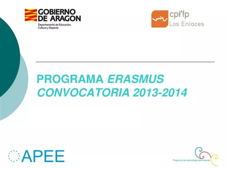 programa erasmus convocatoria 2013 2014