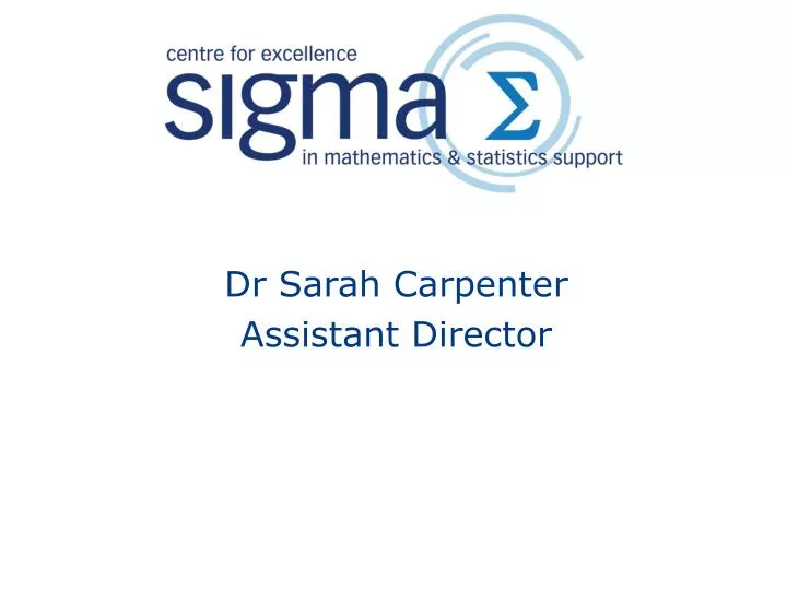 dr sarah carpenter assistant director