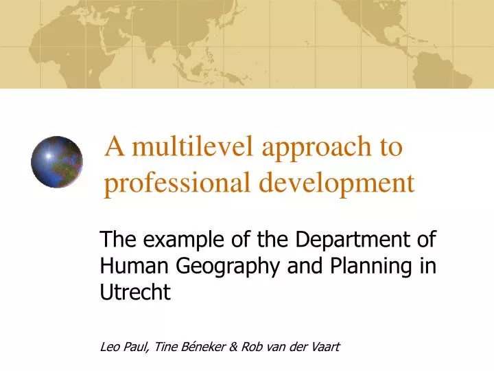 a multilevel approach to professional development