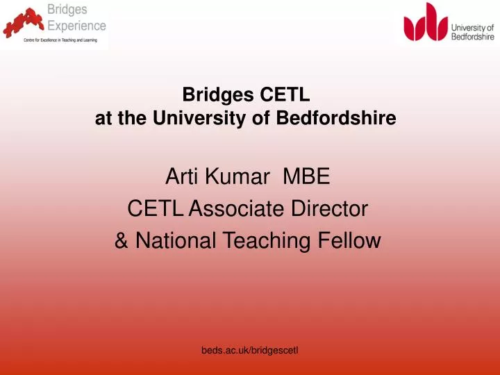 bridges cetl at the university of bedfordshire