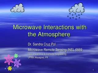 Microwave Interactions with the Atmosphere