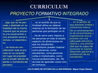 curriculum