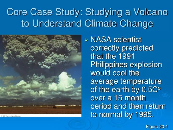core case study studying a volcano to understand climate change