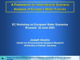 A Framework for International Scenario Analysis of Europe’s Water Futures