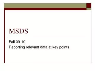 MSDS