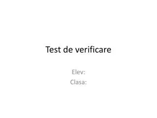 test de verificare