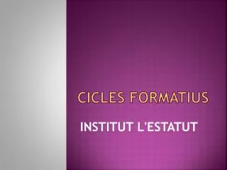 cicles formatius