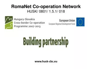 RomaNet Co-operation Network HUSK/ 0801/ 1.5.1/ 018