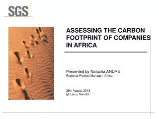 ASSESSING THE CARBON FOOTPRINT OF COMPANIES IN AFRICA