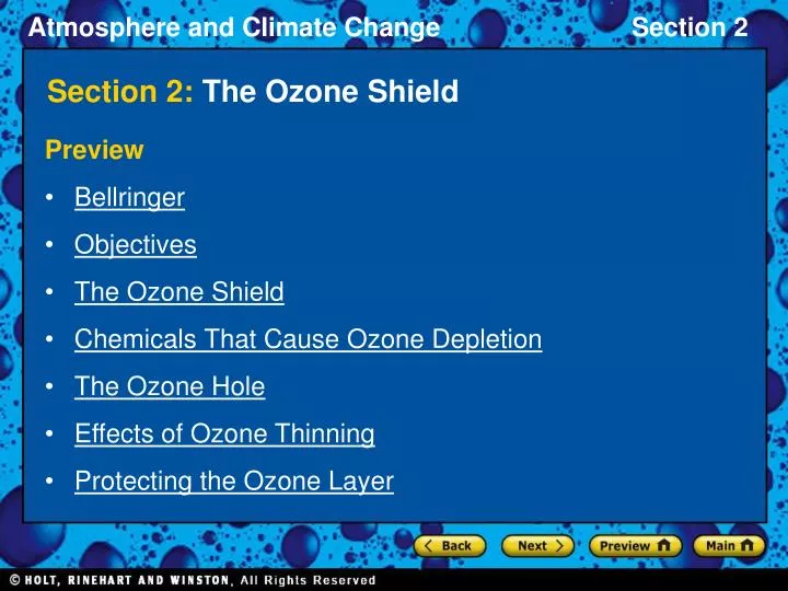 section 2 the ozone shield