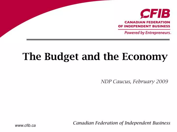 the budget and the economy