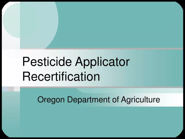 pesticide applicator recertification