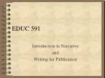 Crafting Compelling Narratives for Publication - slide 1