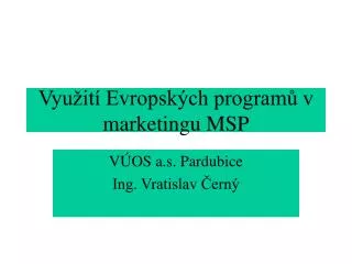 vyu it evropsk ch program v marketingu msp