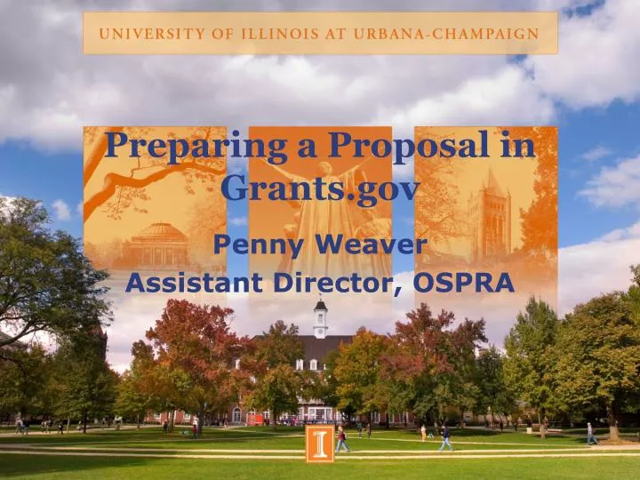 preparing a proposal in grants gov