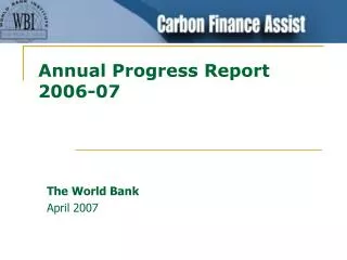 Annual Progress Report 2006-07