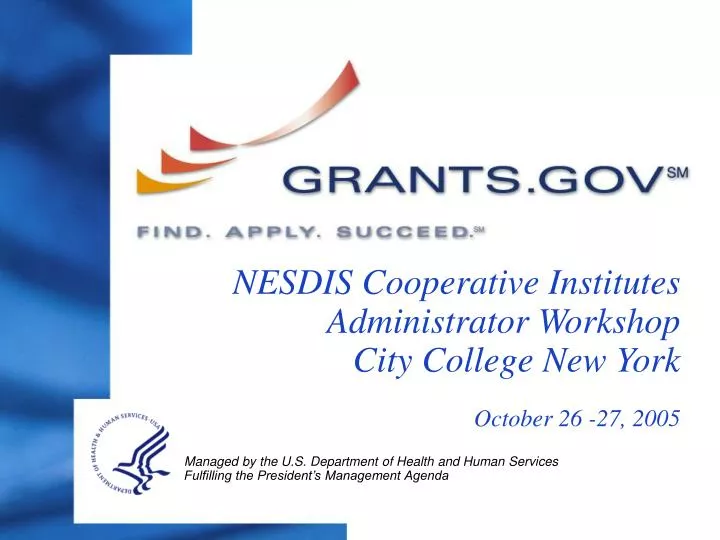 nesdis cooperative institutes administrator workshop city college new york october 26 27 2005