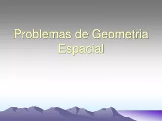 problemas de geometria espacial