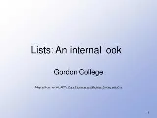 Lists: An internal look