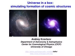 Universe in a box: simulating formation of cosmic structures