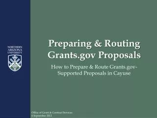 Preparing &amp; Routing Grants Proposals