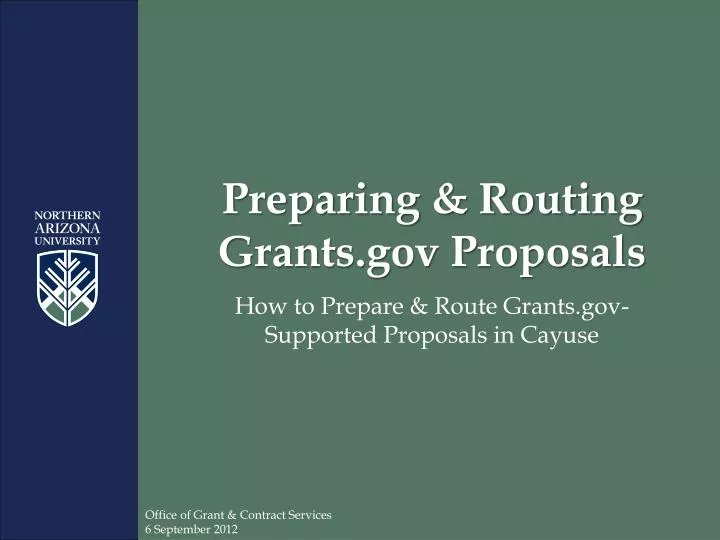 preparing routing grants gov proposals