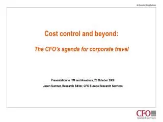 Cost control and beyond: The CFO’s agenda for corporate travel