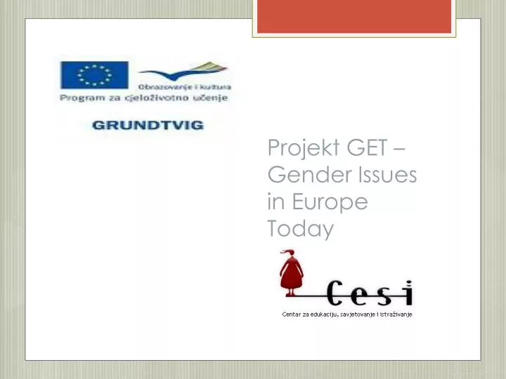 projekt get gender issues in europe today