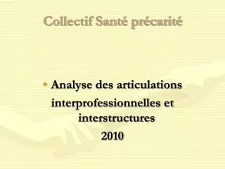 collectif sant pr carit