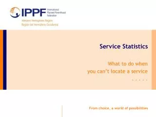 Service Statistics