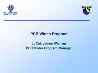 PCR Winch Program