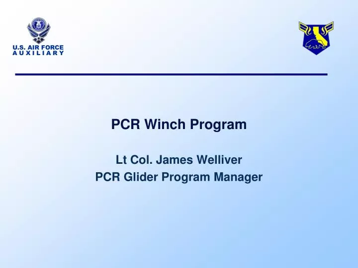 pcr winch program