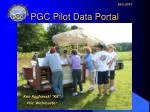 PGC Pilot Data Portal - slide 1