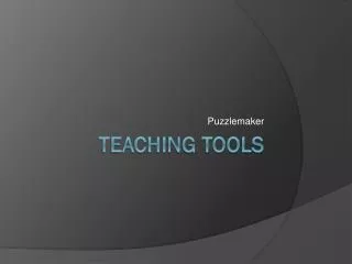 Teaching tools