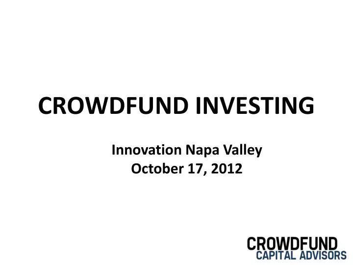 crowdfund investing