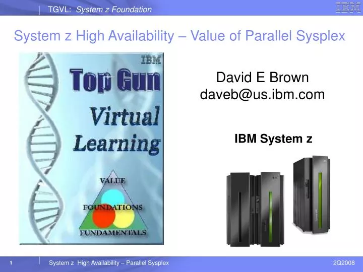 system z high availability value of parallel sysplex