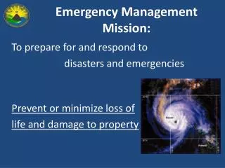 Emergency Management Mission: