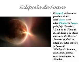 eclipsele de soare