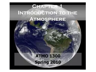 Chapter 1 Introduction to the Atmosphere